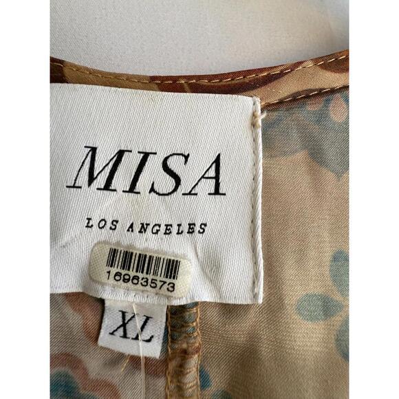 MISA Los Angeles Multicolored Eliza Patchwork Wrap Dress Size XL (READ) - Picture 7 of 15